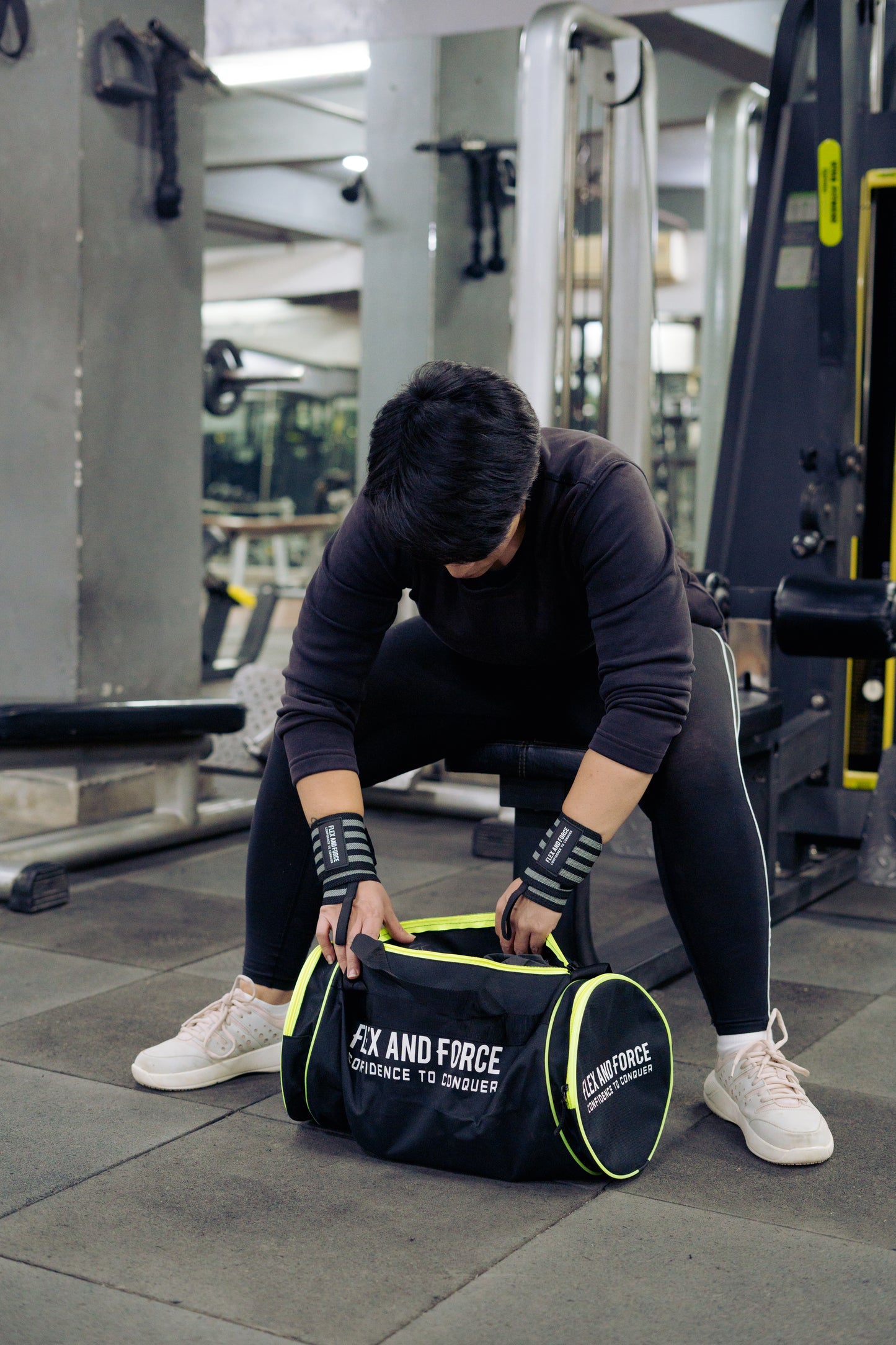 Premium Polyster Wrist Support for Exercise & Weight Lifting with Thumb Loop Strap - for Men & Women