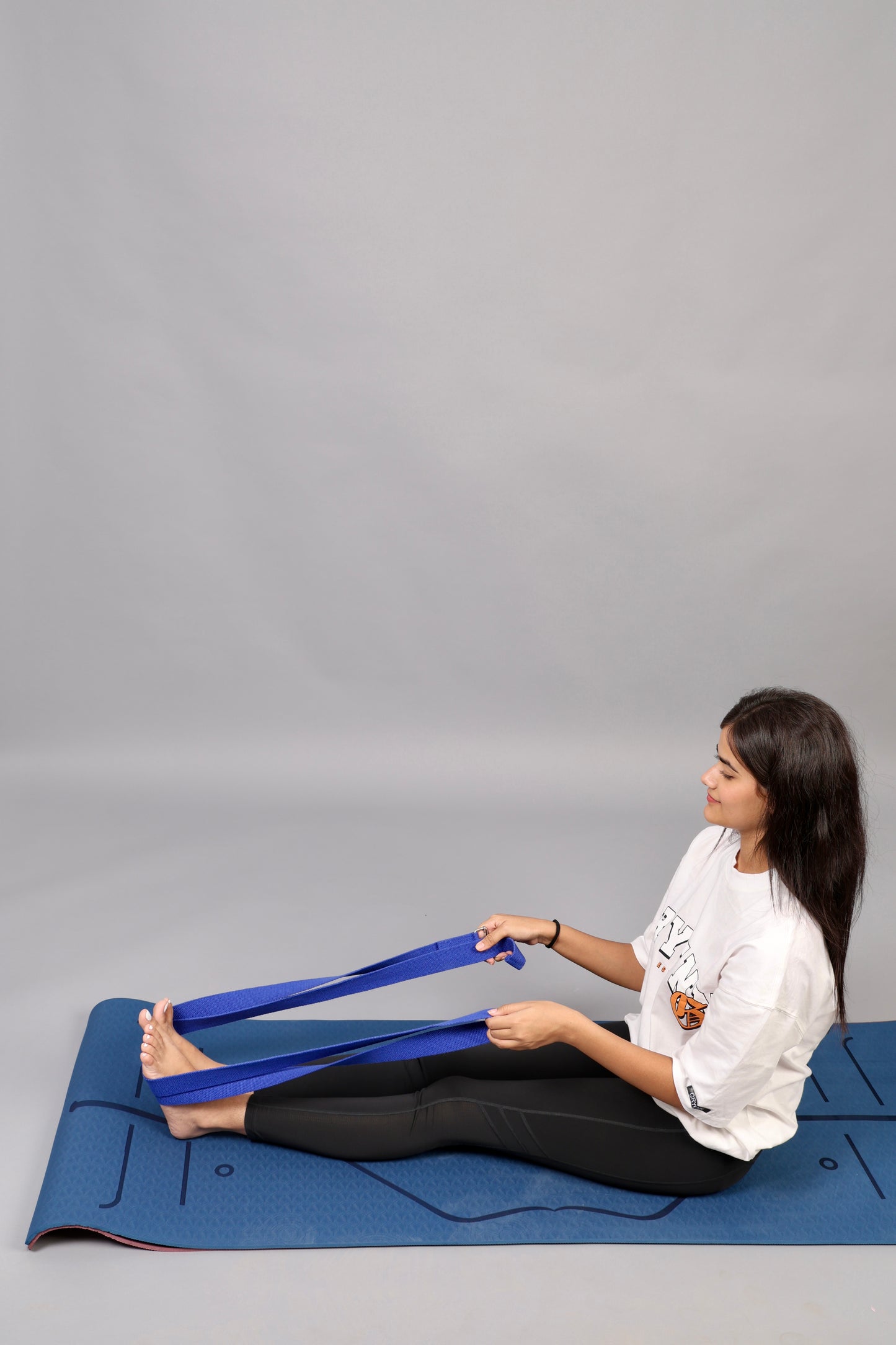 Premium Cotton Yoga Stretch Belt with D ring buckle (9 ft)