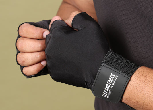 Premium Neoprene breathable Fitness Gloves with Wrist Support for Men and Women Free Size (Fits All), Black