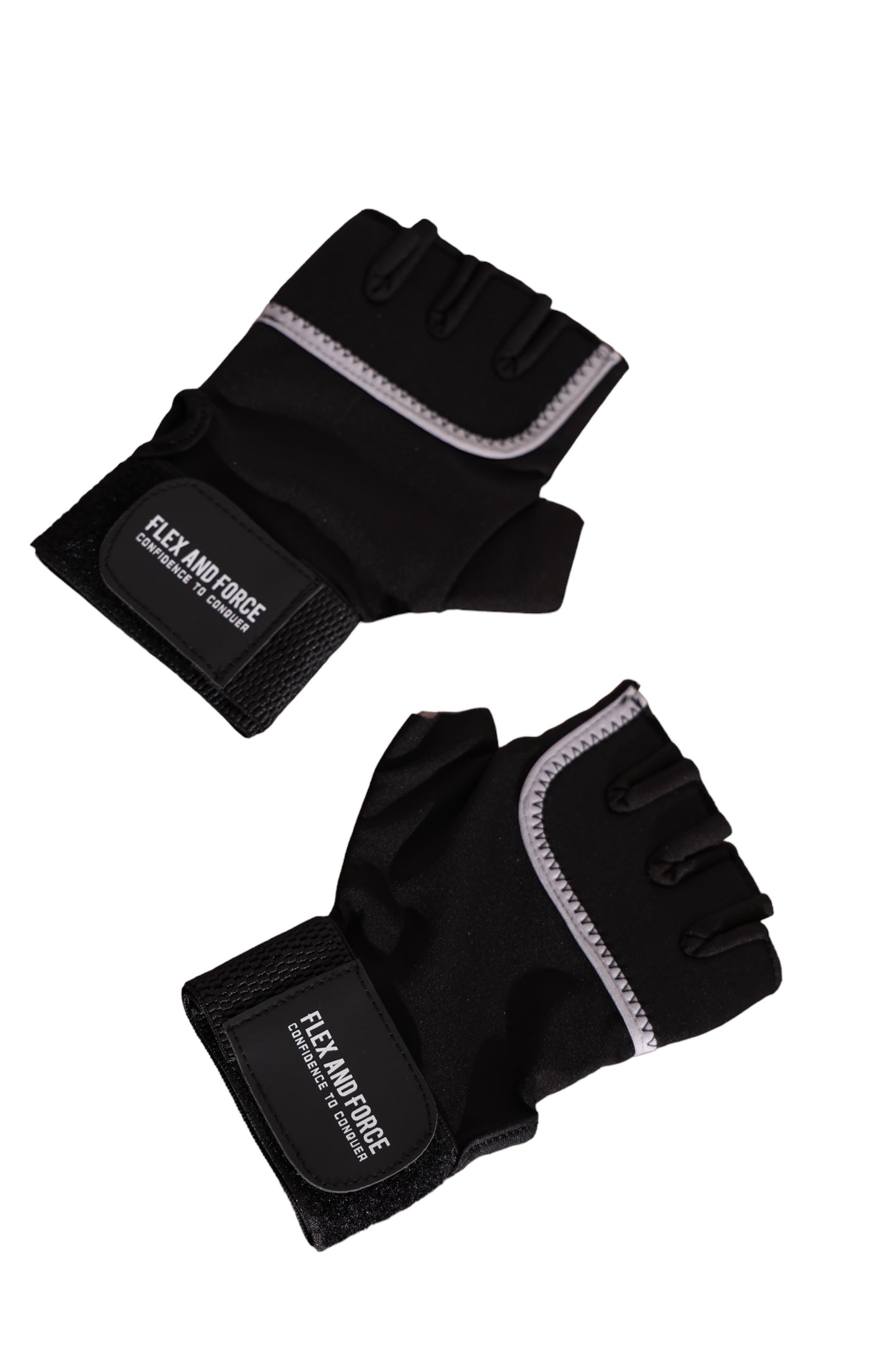 Premium Neoprene breathable Fitness Gloves with Wrist Support for Men and Women Free Size (Fits All), Black & Gray