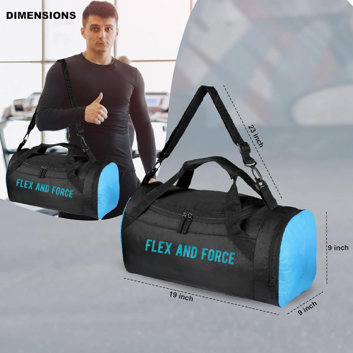 Gym Bag |Travel Bag | Duffle Bag with shoes compartment