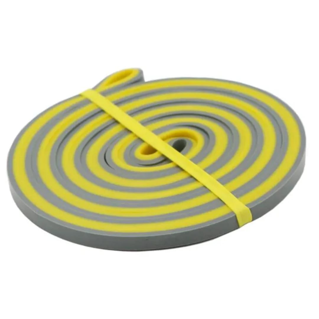Medium Resistance Band | Thera Band for Workout, Toning and Stretching at Home, Gym, Pilates - Yellow (Medium Resistance 15-30 Kg)