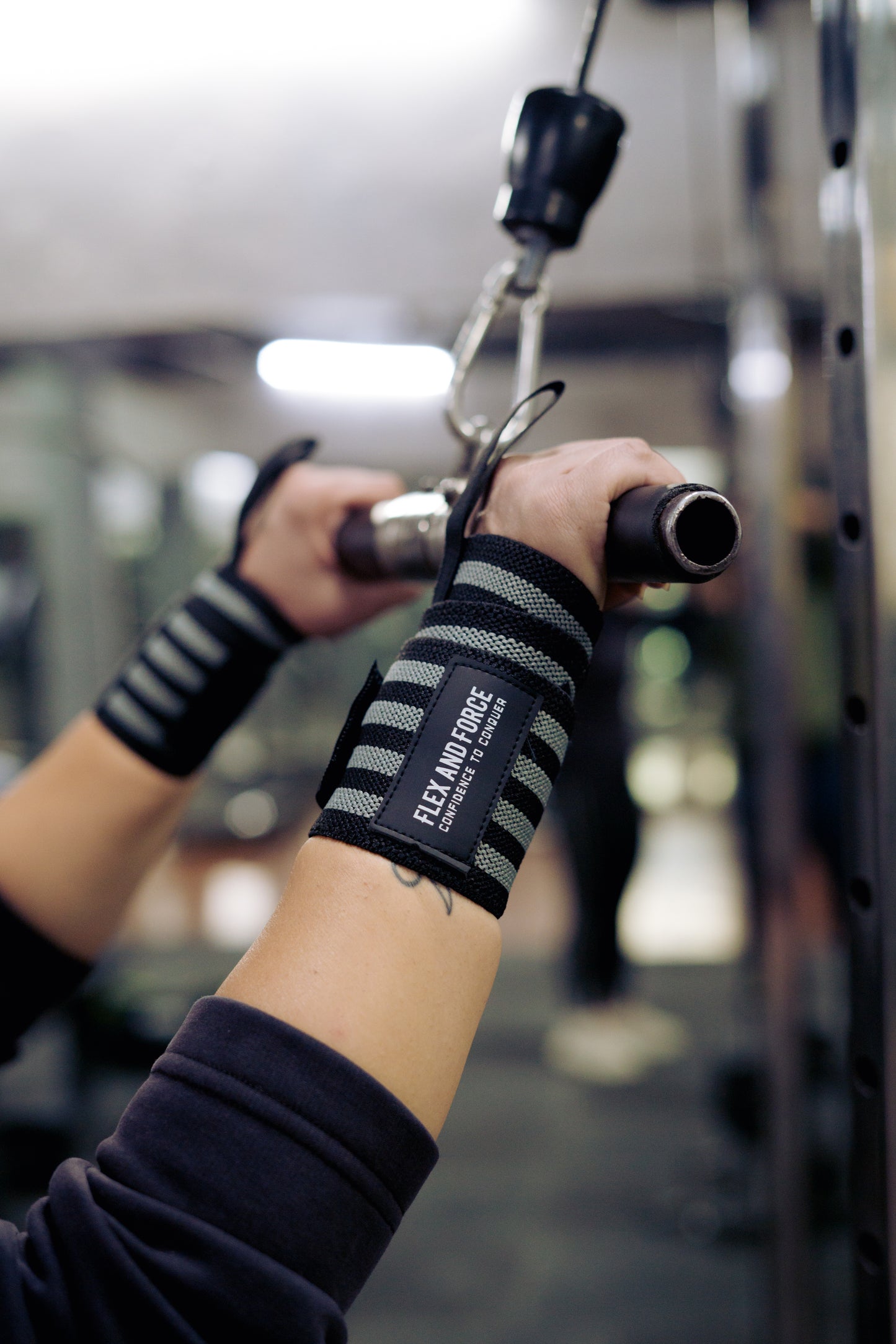 Premium Polyster Wrist Support for Exercise & Weight Lifting with Thumb Loop Strap - for Men & Women