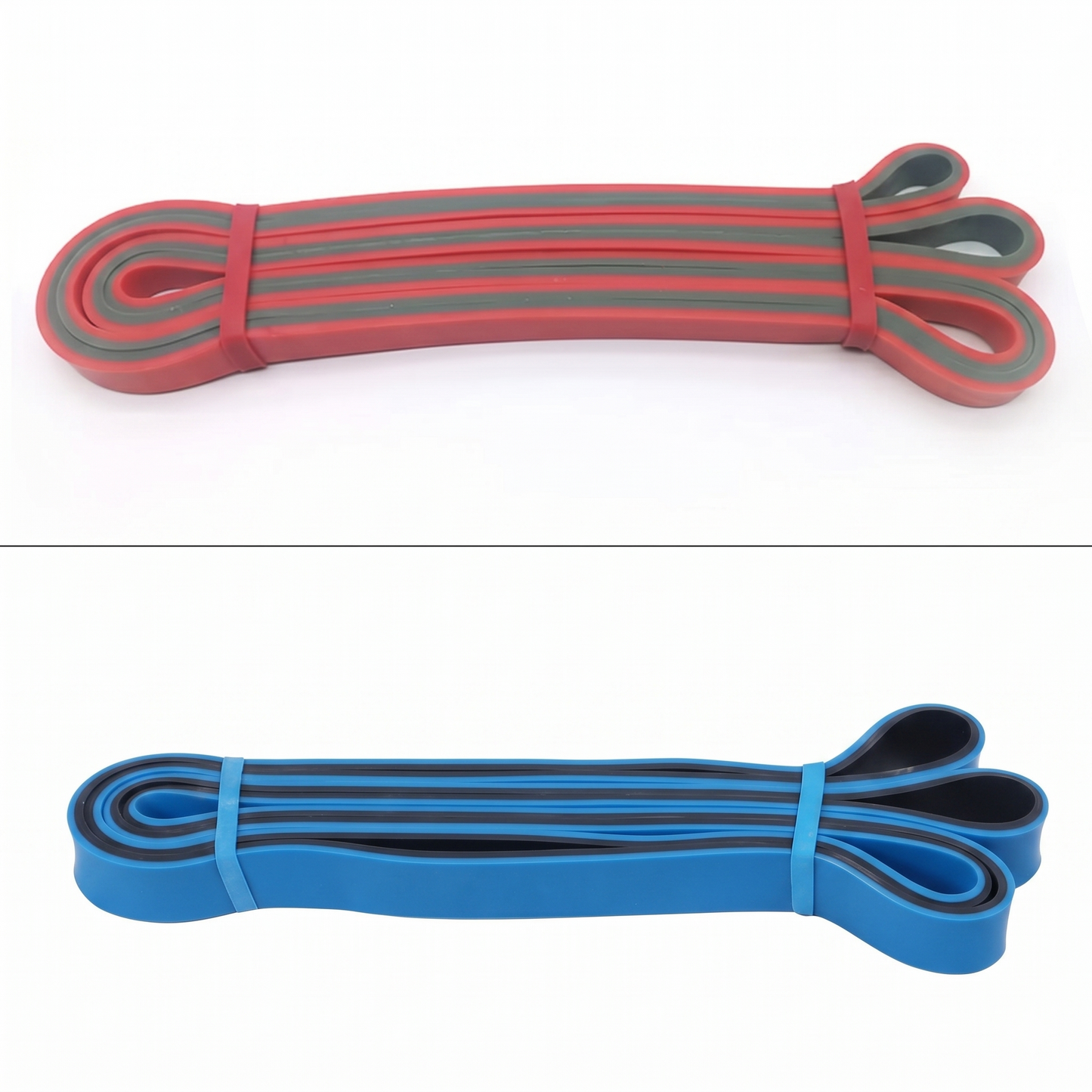 Resistance Band Set of 2 (Light + Heavy) - For Rehab, Stretching & Full Body Workout | Flex and Force