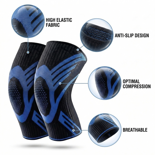 Pro Knee Sleeves — 7mm Neoprene Compression (Pair) | Flex and Force
