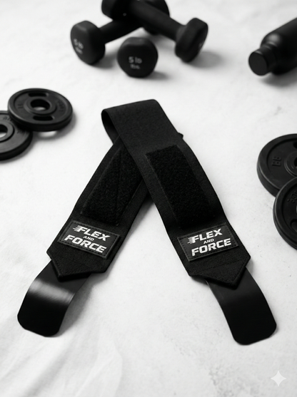 Pro Wrist Wraps for Gym & Heavy Lifting — 3mm Nylon with Imported Velcro | Flex and Force